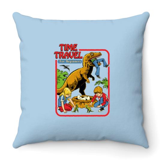 Discover Time Travel For Beginners Throw Pillows