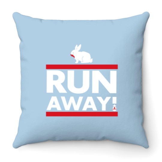 Discover Run Away! Throw Pillows, Monty Python, Spamalot Throw Pillows