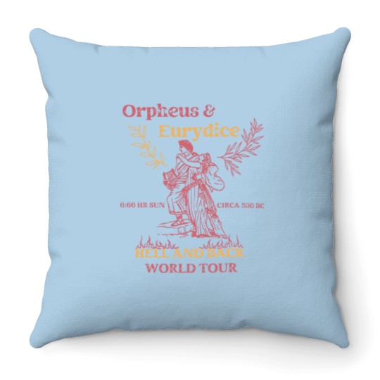 Discover Orpheus and Eurydice Throw Pillows, Mythology Throw Pillows, Vintage Greek Mythology Poet Throw Pillows