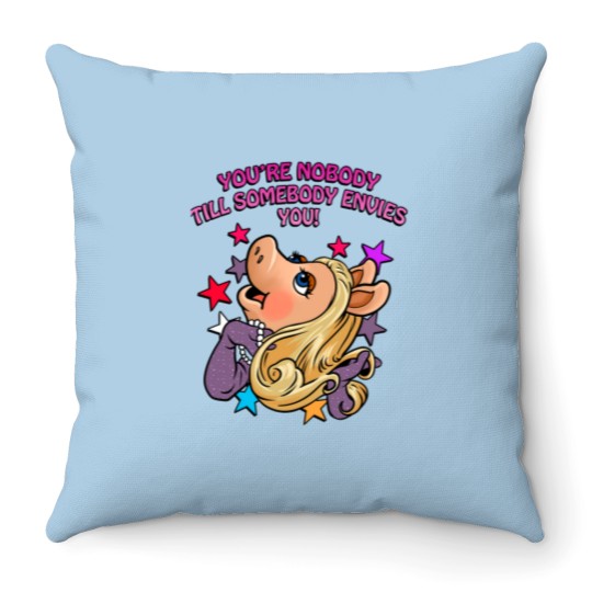 Discover Miss Puppet Character Piggy  Love You Throw Pillows