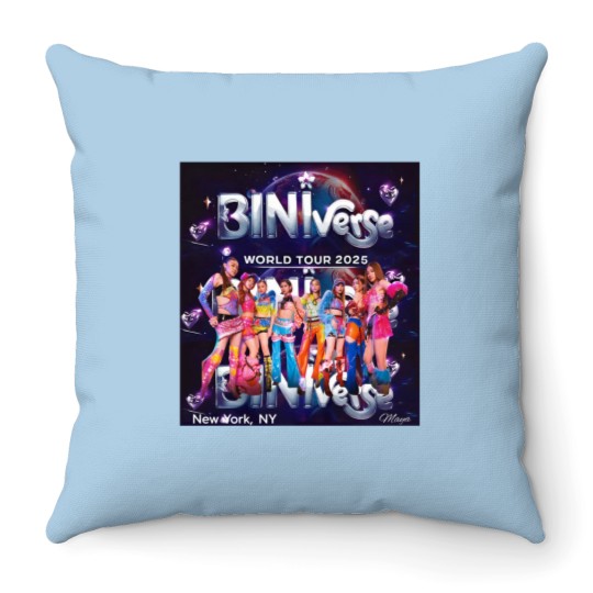 Discover BiniVerse World Tour 2025 Concert Throw Pillows, Bini Blooms Concert Throw Pillows, bini tour concert 2025