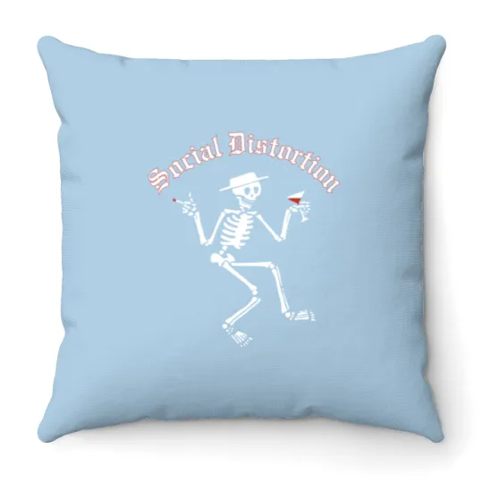 Discover Social Distortion Skull Art Throw Pillows