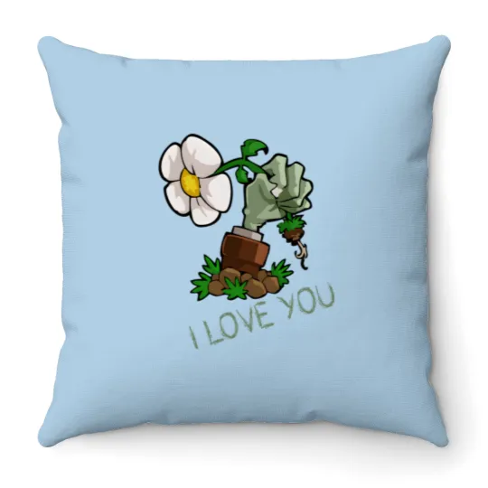 Discover Plants vs Zombies -I Love You t tt Throw Pillows