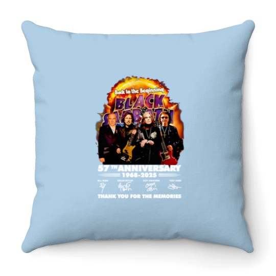 Discover Black Sabbath Band back to the beginning 2025 Throw Pillows