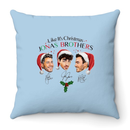 Discover Like It's Christmas Jonas Brothers Throw Pillows, Jonas Brothers Unisex Throw Pillows