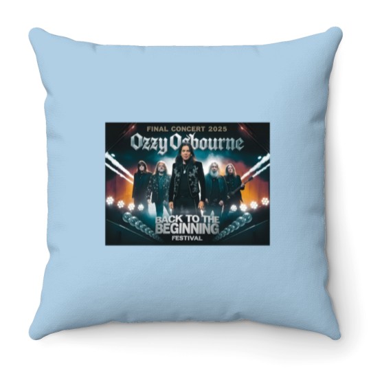 Discover Ozzy Osbourne Black Sabbath Final Concert 2025 Throw Pillows