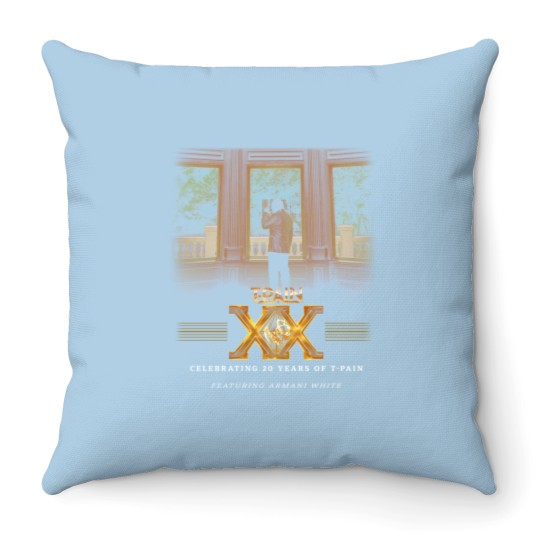 Discover T-Pain TP20 tour celebrating 20 years of his music career 2025 Tour Throw Pillows