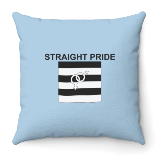 Discover Straight Pride Throw Pillows Gender Symbols Men & Woman