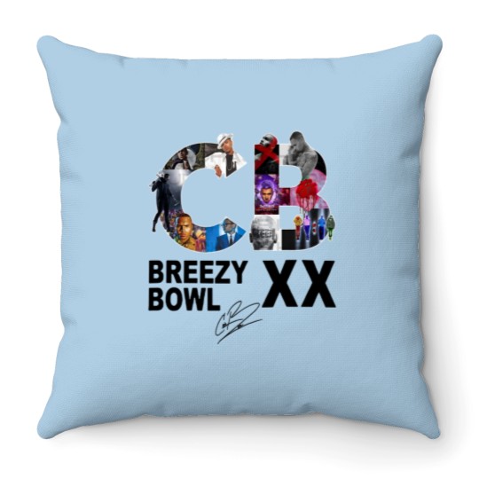 Discover Breezy Bowl XX Throw Pillows, Chris Brown Breezy Bowl XX Tour Throw Pillows