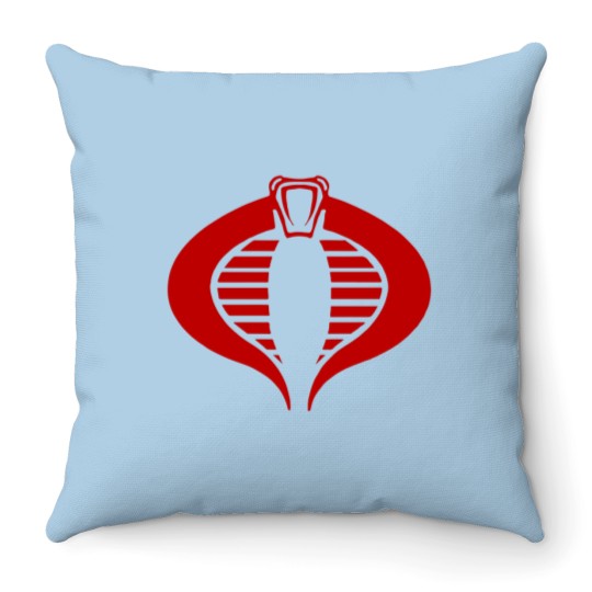 Discover Gi Joe Cobra Enemy Logo Throw Pillows