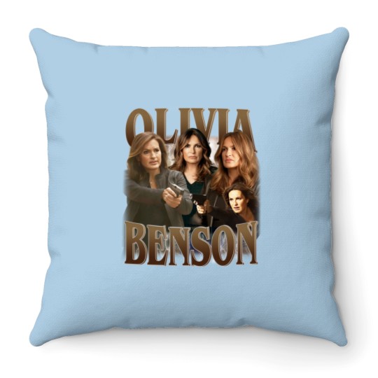 Discover Olivia Benson Law and Order Throw Pillows, Retro Olivia Benson Throw Pillows