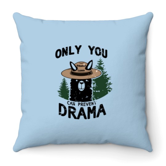 Discover Only You Can Avoid the Drama, Llama Smokey Parody, Llama Super Soft Throw Pillows