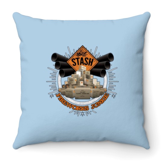 Discover Stash Fireworks Junkie - Fireworks - Throw Pillows