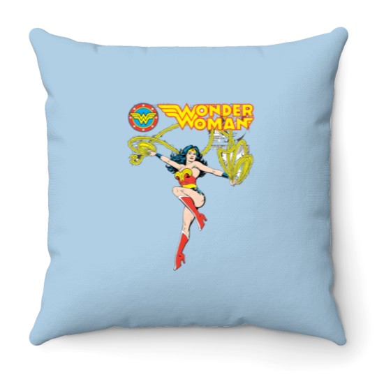 Discover WONDER WOMAN - WONDER WOMAN - WONDER WOMAN - WONDER WOMAN SUPERHERO - WONDER WOMAN DC COMIC - WONDER WOMAN Throw Pillows