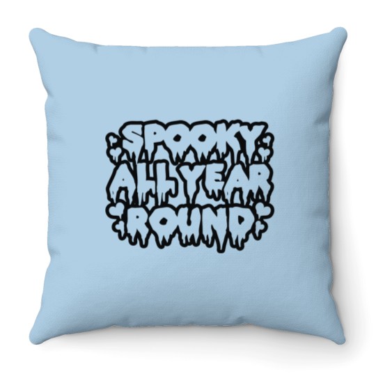Discover Spooky All Year Round Throw Pillows