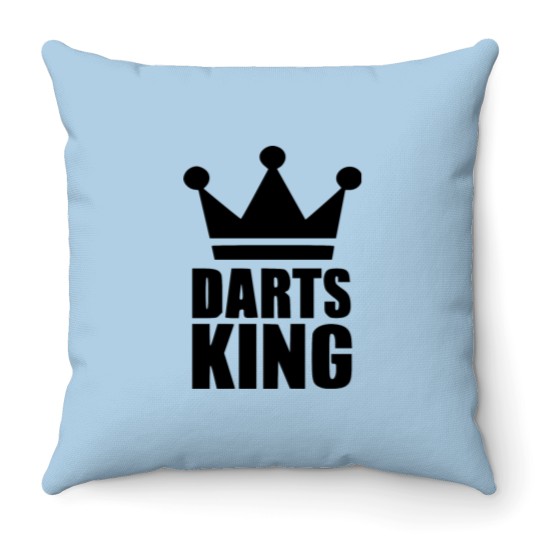 Discover darts king Throw Pillows