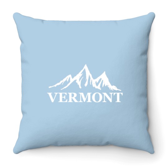 Discover Vermont Mountain Throw Pillows