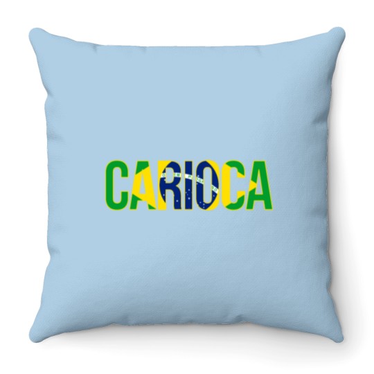 Discover Carioca brasilian brazil Throw Pillows