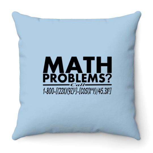 Discover Math Problems? Call Hotline Vector Design Throw Pillows