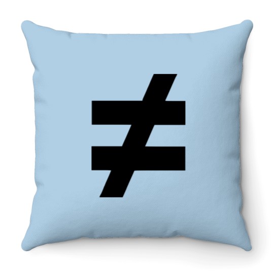 Discover Not Equal To 2 Throw Pillows