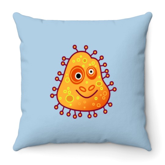 Discover Orange Bug Throw Pillows
