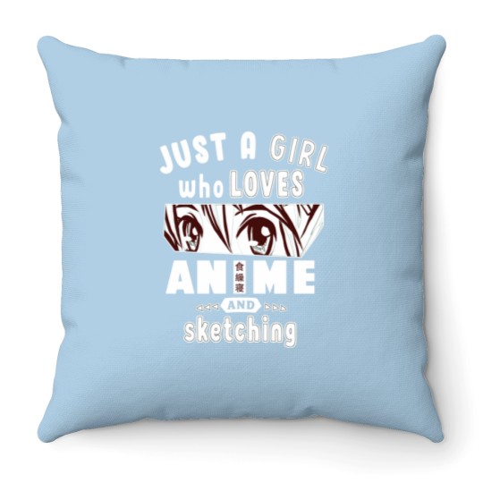 Discover Anime Manga Japan comic saying gift Throw Pillows