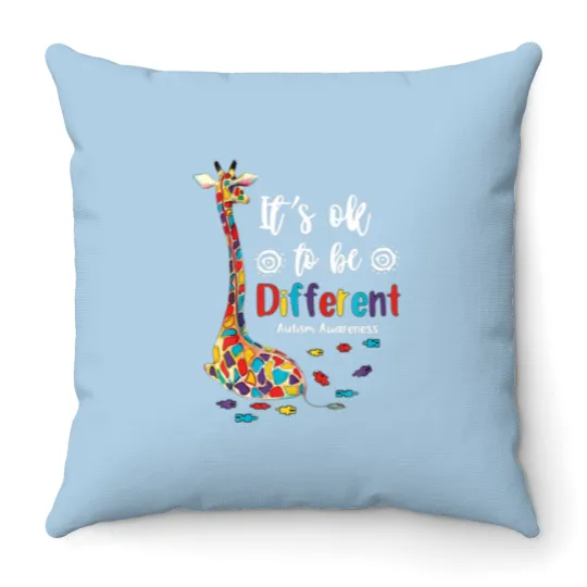 Discover April 2Nd It's Ok Tobe Different Autism Awareness Throw Pillows
