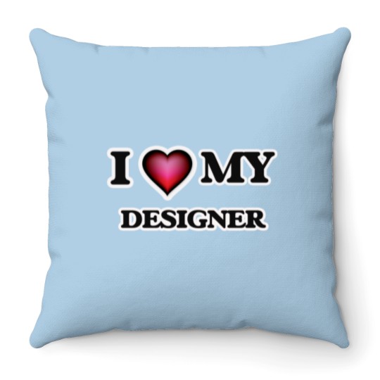 Discover I love my Designer Throw Pillows