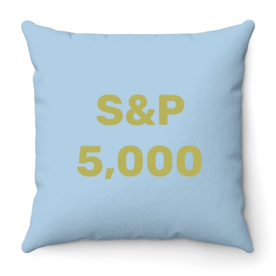 Discover S&P 5,000 Level Stock Market Index Celebration Throw Pillows