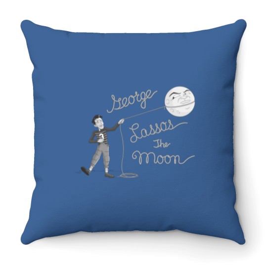 Discover George Lassos the Moon Throw Pillows