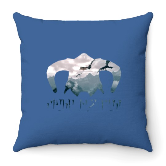 Discover Skyrim Helmet Throw Pillows