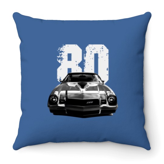Discover 1980 Camaro Z28 Front Grill View Throw Pillows