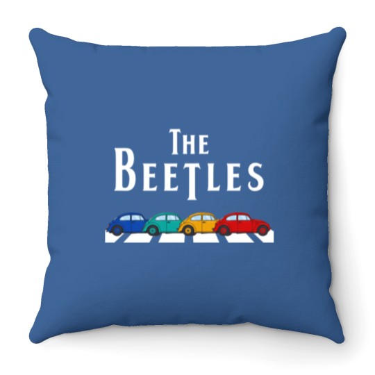 Discover Classic Vintage Buggy Car The Beetles Old Bugs Lov Throw Pillows