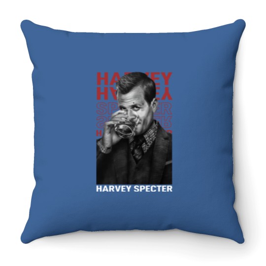 Discover Harvey Specter Vintage Graphic Throw Pillows, Suits Movie TV Throw Pillows