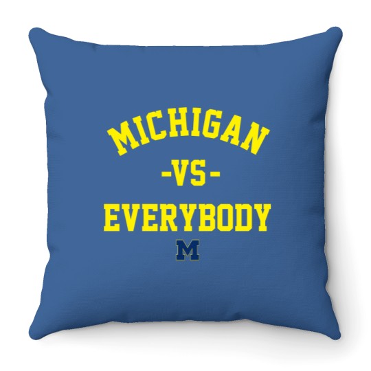 Discover Roman Wilson Michigan Vs Everybody Throw Pillows, Throw Pillows