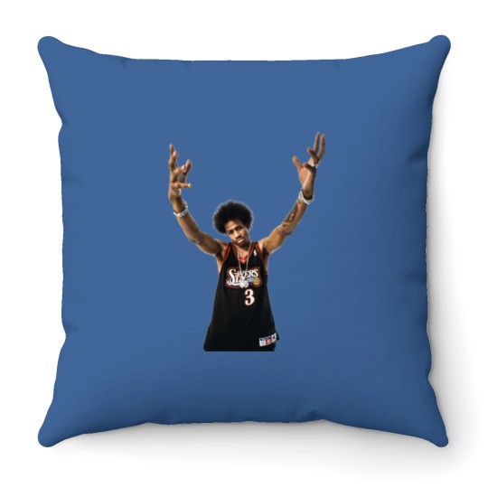 Discover Allen Iverson Throw Pillows, Vintage 90s Basketball Kobe Bryant, Allen Iverson Graphic Throw Pillows