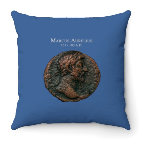 Discover Ancient Roman Coin - MARCUS AURELIUS Throw Pillows