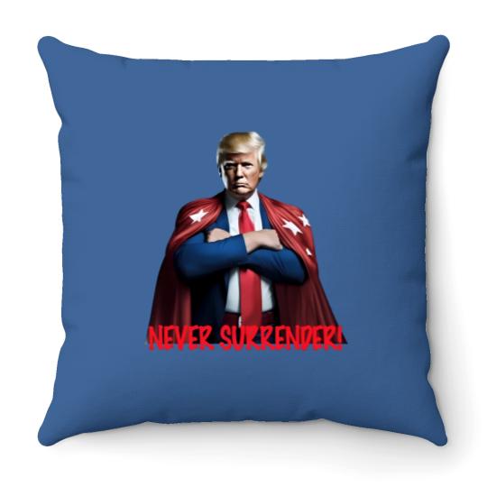 Discover Trump Mugshot Throw Pillows