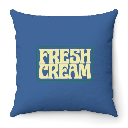 Discover Cream Band Throw Pillows