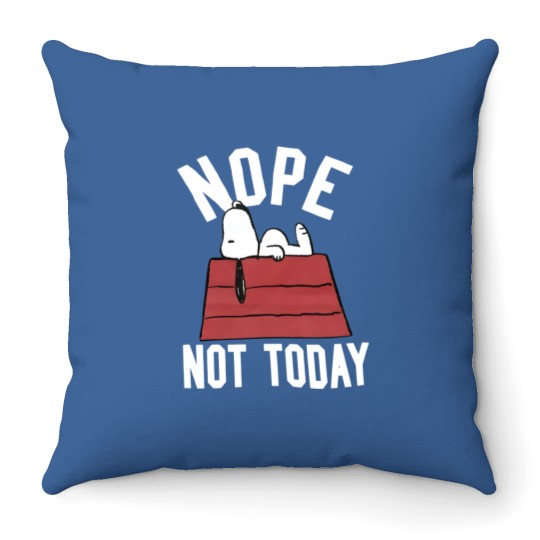 Discover Snoopy Nope Not Today Throw Pillows