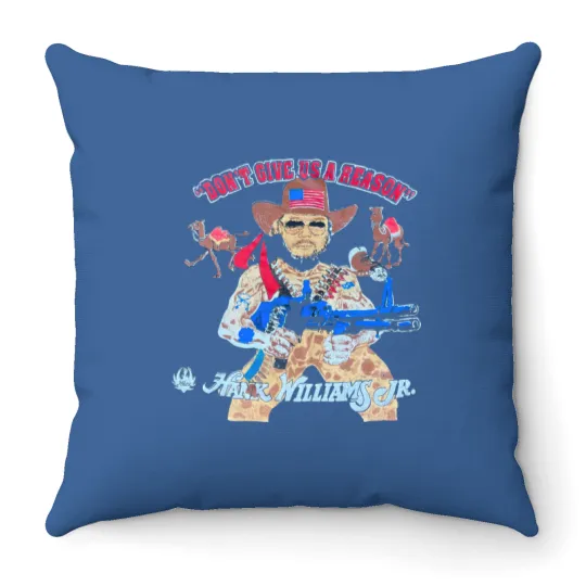 Discover 80s Hank Williams Jr. Throw Pillows