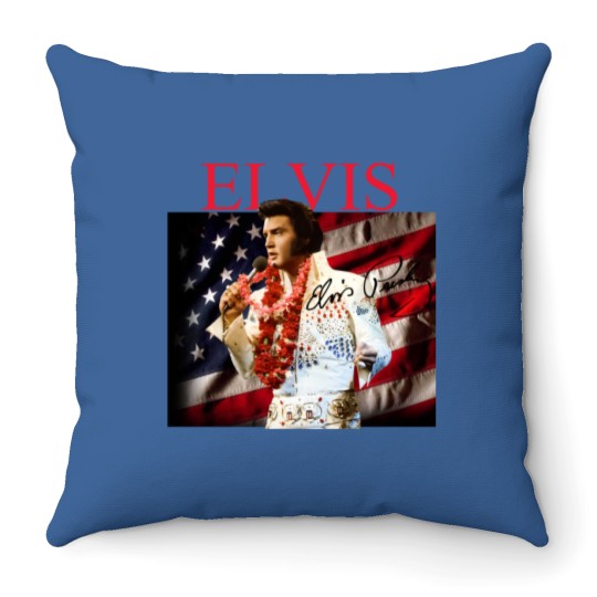 Discover Elvis Presley Signature Cotton T- Throw Pillows Gift Unisex All Size S to 2345XL