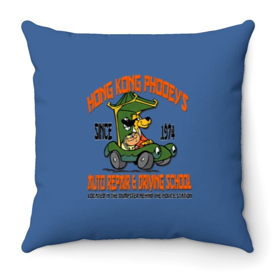 Discover Hong Kong Phooey's Auto Repair _amp_ Driving School Throw Pillows