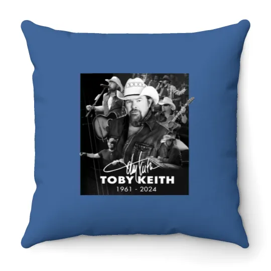 Discover Rare Collection In Memory Toby Keith 1961-2024 unisex Gift Throw Pillows