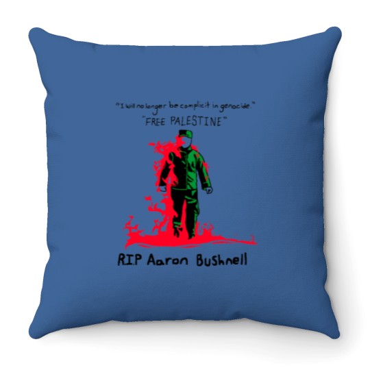 Discover Aaron Bushnell Throw Pillows, RIP Aaron Bushnell Throw Pillows