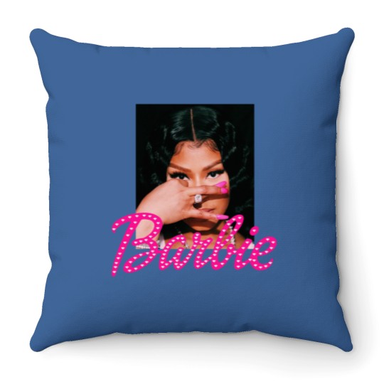 Discover Nicki Minaj Barbi Girl Throw Pillows| Queen of Rap Throw Pillows