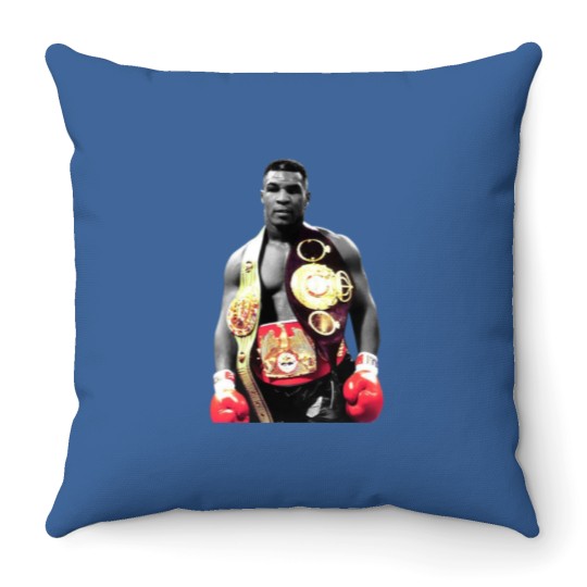 Discover Mike Tyson Boxing Men Throw Pillows Black Cotton Throw Pillows All Sizes S to 5XL