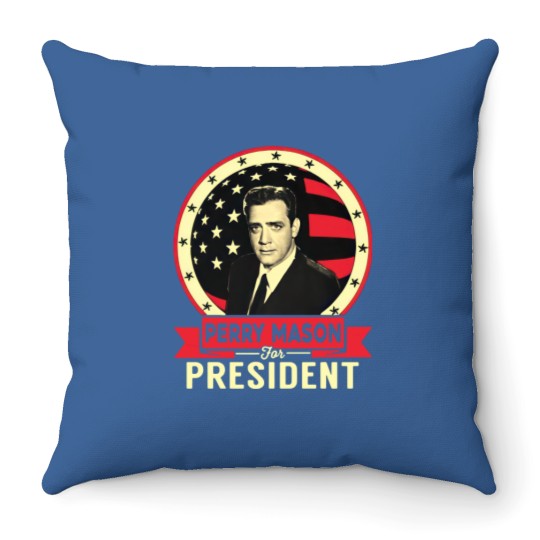 Discover Perry Mason For President Unisex Throw Pillows