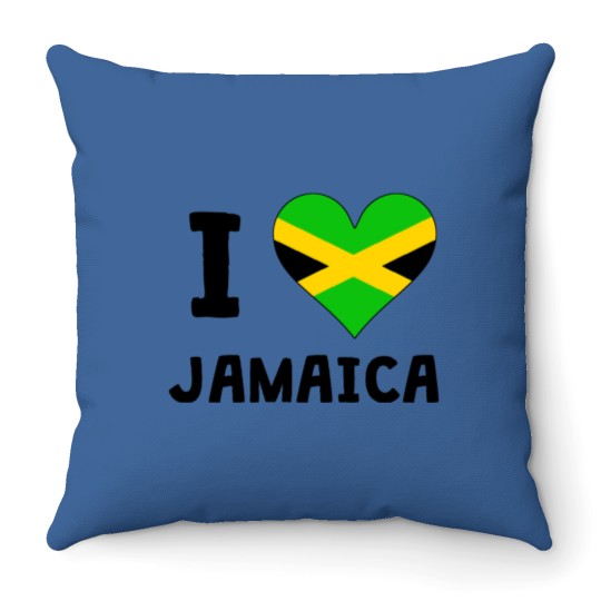 Discover I Heart Jamaica Throw Pillows