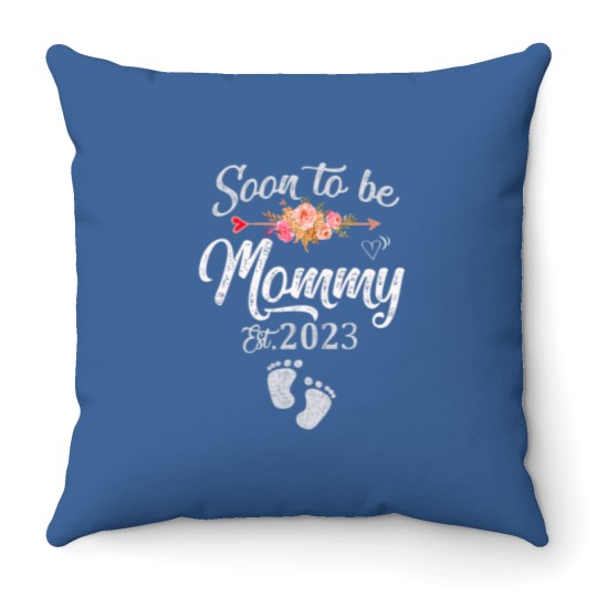 Discover Womens Soon To Be Mommy 2023 Mother's Day First Ti Throw Pillows